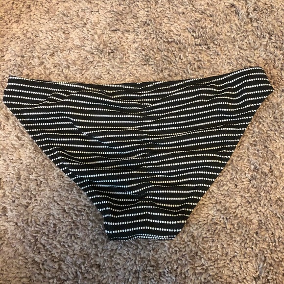 Black white spot stripe bikini bottoms - Picture 2 of 2